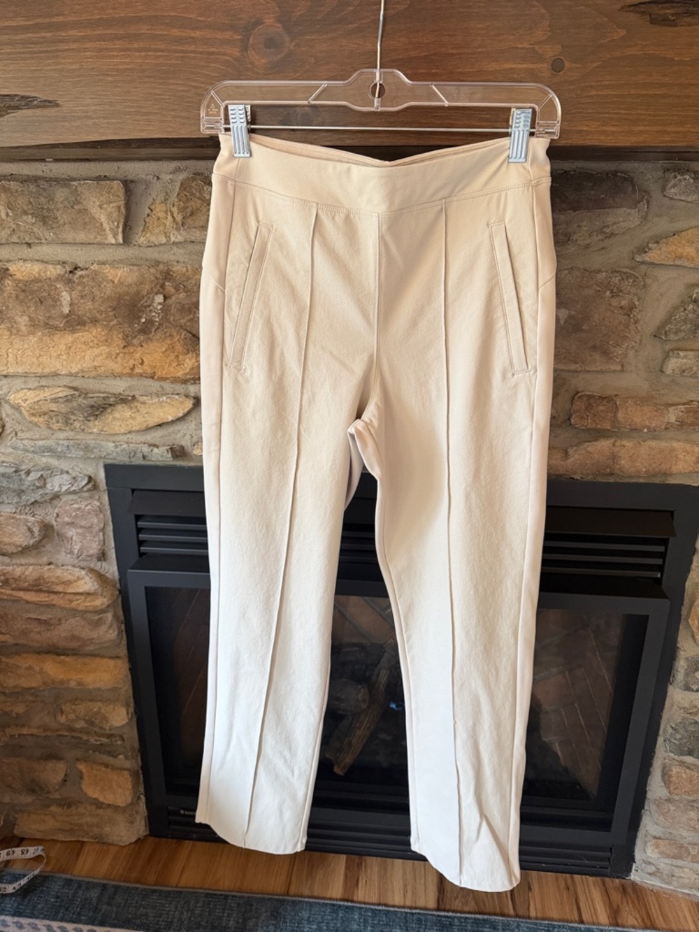Women's Athleta Cream Ponte Slim Straight Pants